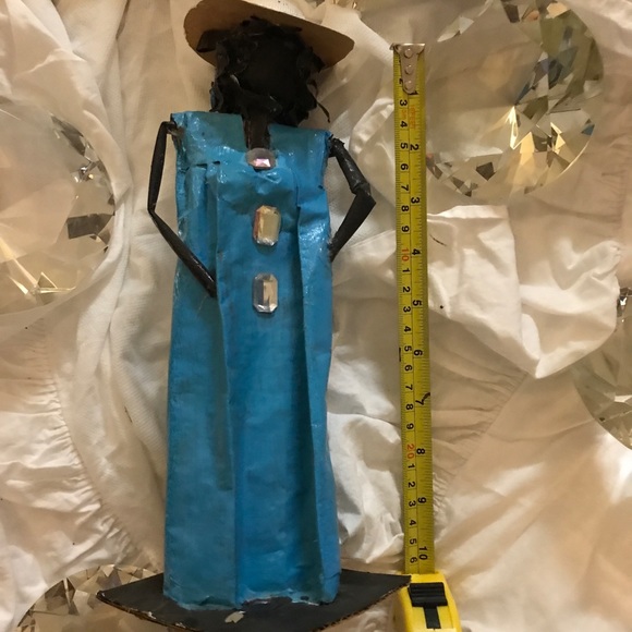 Exclusive Unique Handmade One of Kind Home Decor Bohemian Paper Collectible Doll - Picture 15 of 16